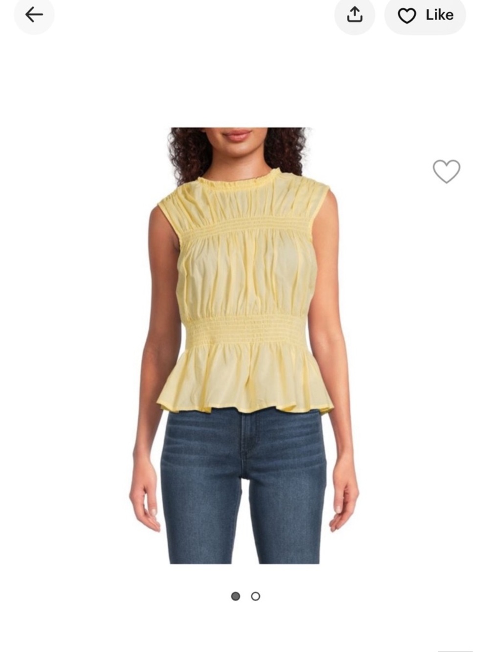 NWOT Joes Jeans Sleeveless Cotton Voile Peplum top. Size Small